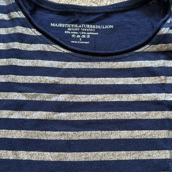 Majestic Filatures T shirt size 2 cashmere & cotton - Picture 2 of 6
